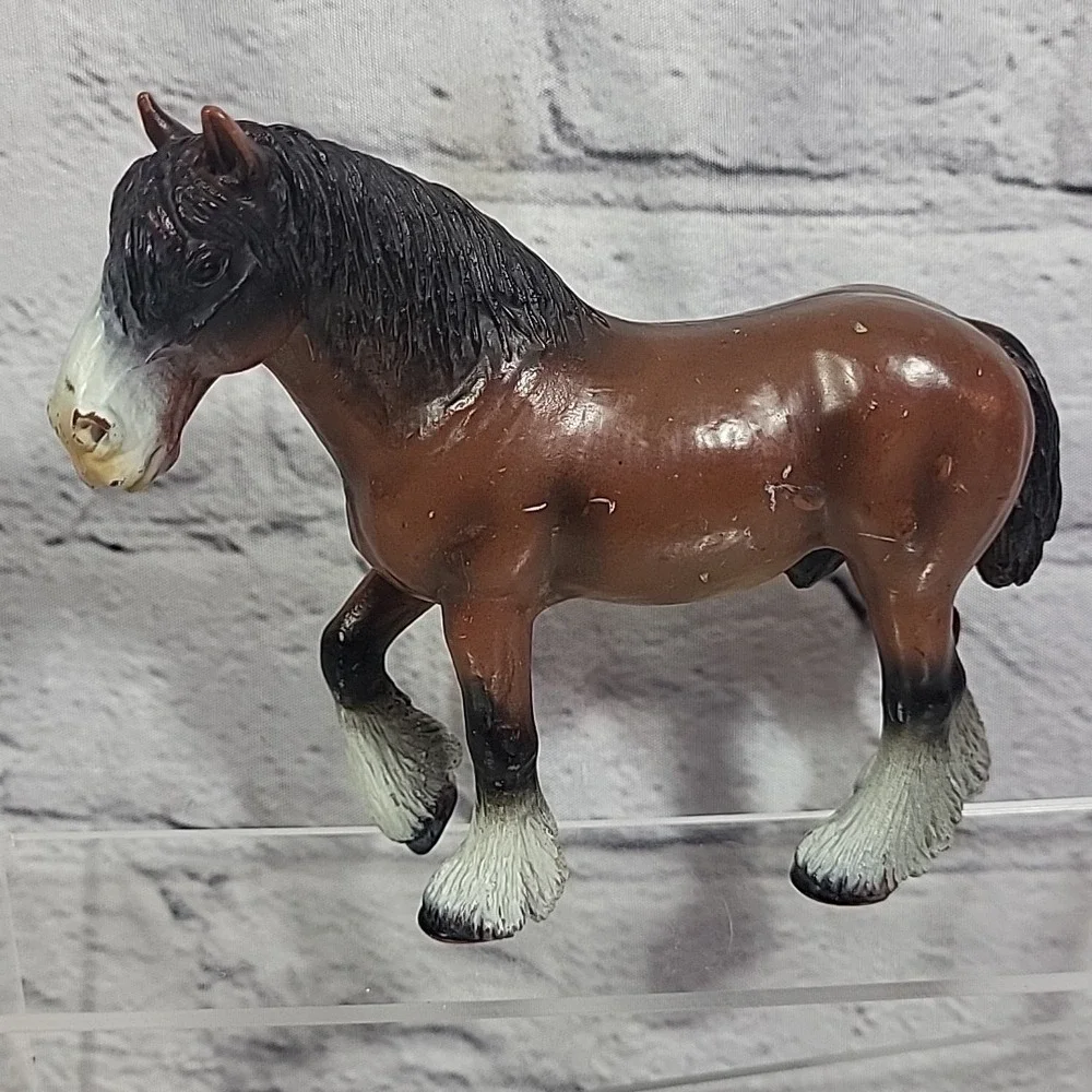 Schleich‎ Clydesdale Horses Figures Lot Realistic Gelding W/ Twin Foal Colts